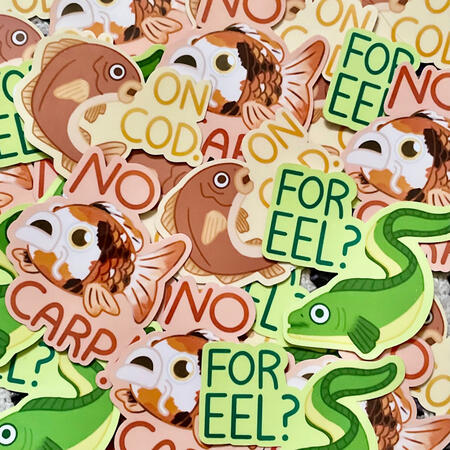 on cod, for eel, no carp! on cod, for eel, no carp!